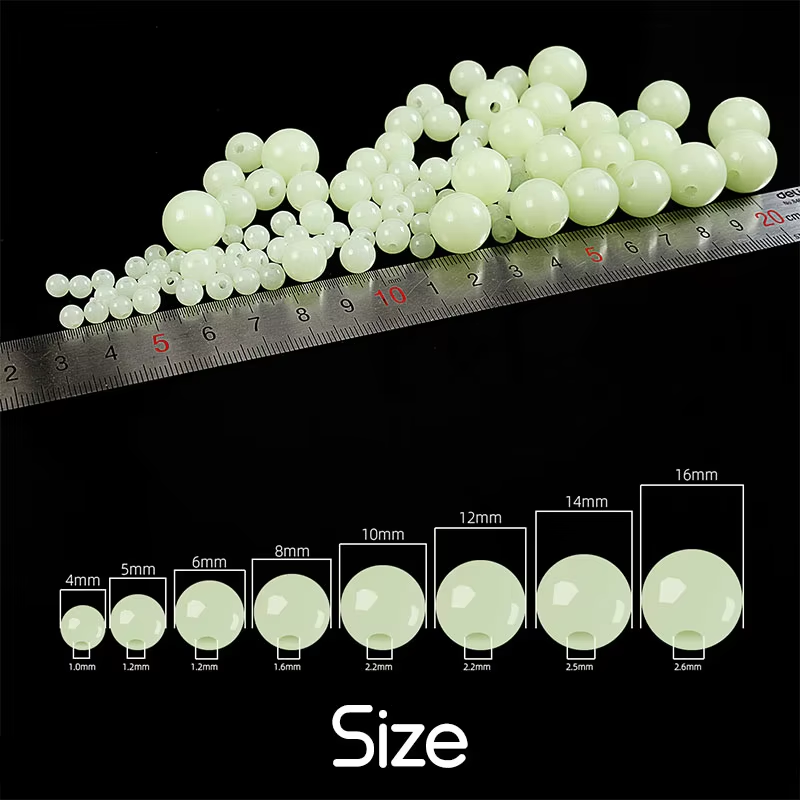 100pcs/bag Luminous Beads 4mm  - Fishing Equipment Bag recension och pris